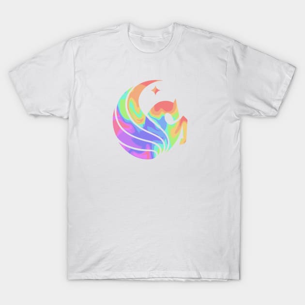 UCF Pastel Rainbow Marble Logo T-Shirt by Rpadnis